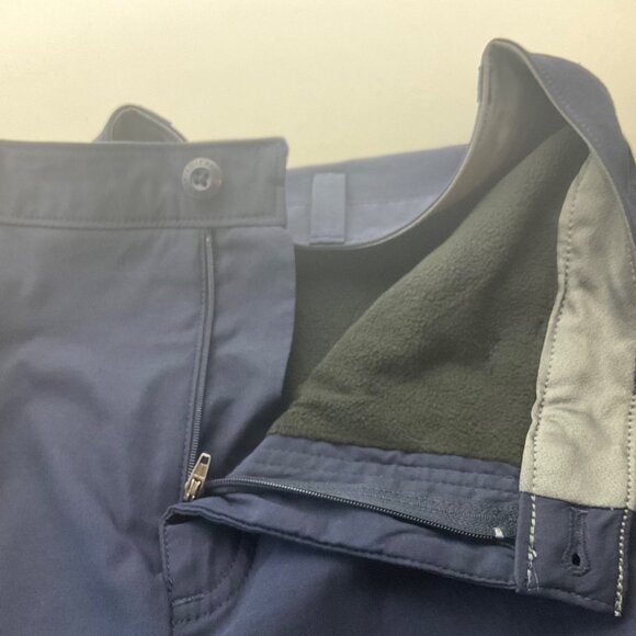 Eddie Bauer Mens 36 Winter Tech Pants Navy Blue Fleece-Lined Nylon Stretch - Picture 9 of 16